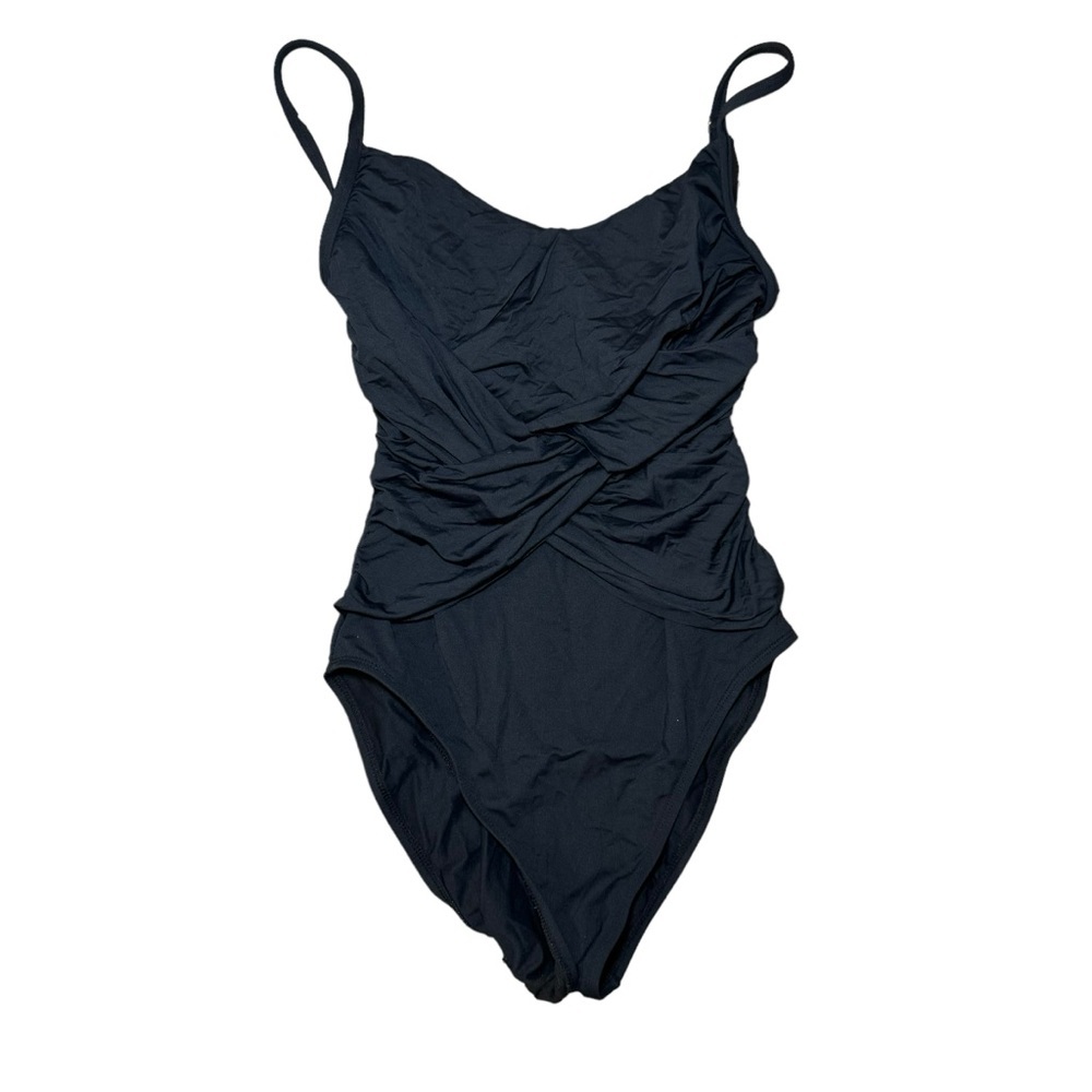 La Blanca Black Solid One Piece Size 10